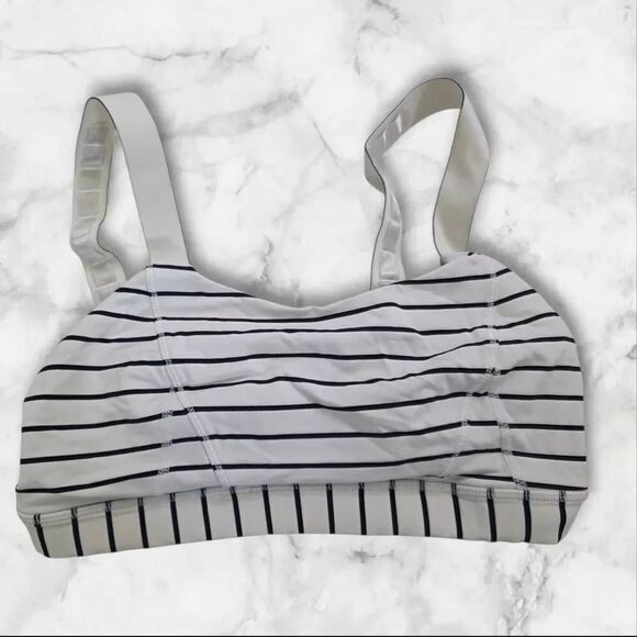 lululemon athletica Other - Lululemon Size 6 White Stripe Sports Bra